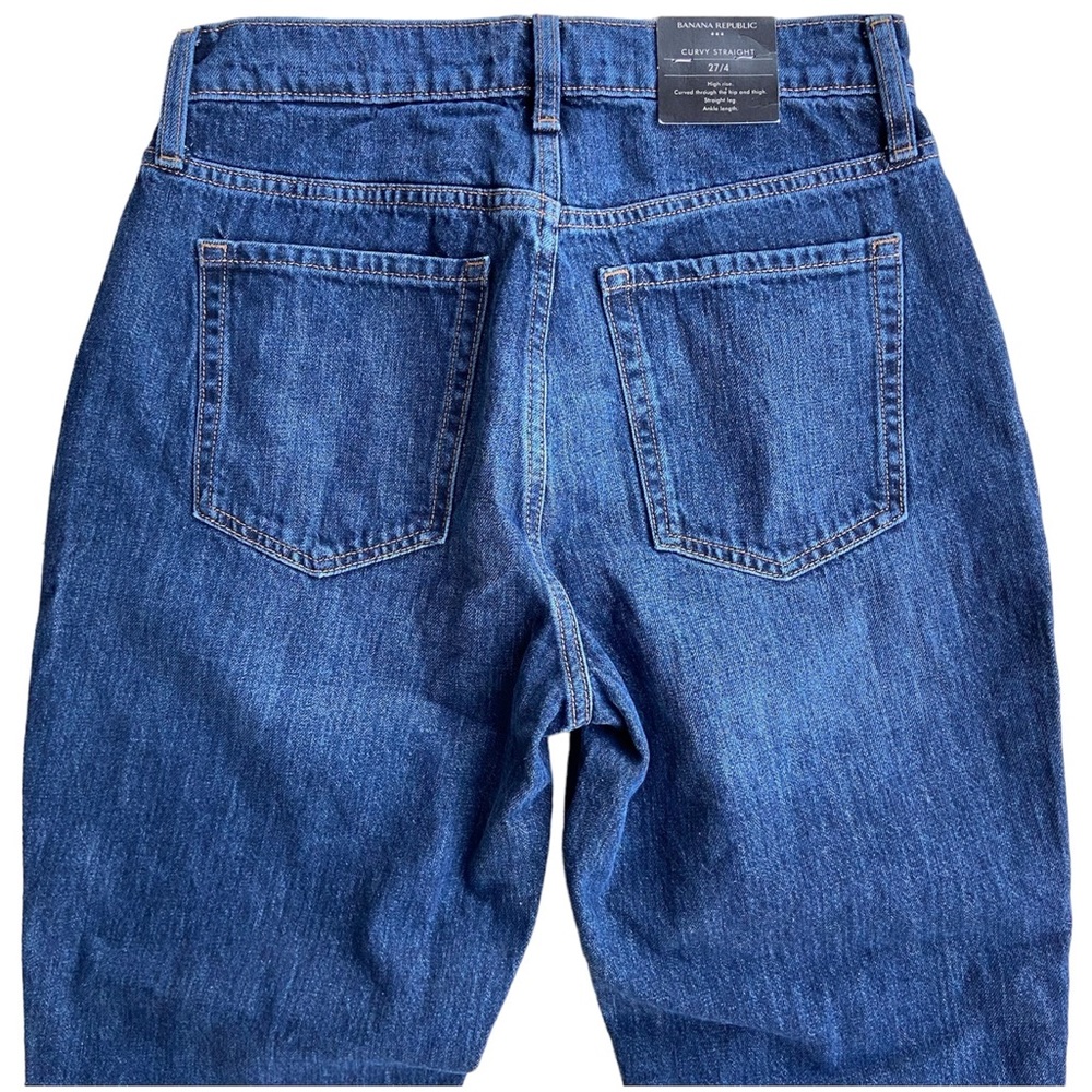 NWT. Banana Republic Factory Curvy Straight Jeans Size 27 - Picture 8 of 14